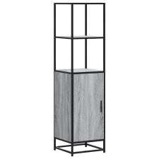 vidaXL Highboard szürke sonoma 35,5x35x139 cm gépelt fa és fém (849047) bútor