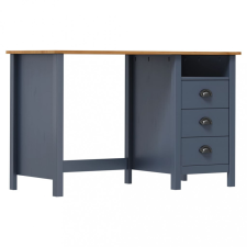 vidaXL Hill Range szürke 3 fiókos tömör fenyőfa íróasztal 120x50x74 cm íróasztal