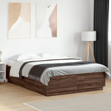 vidaXL Homely - LED-es Ágykeret - Fa - 160x200 cm ágy és ágykellék