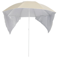 vidaXL homokszínű strandnapernyő oldalfalakkal 215 cm (318836) kerti bútor