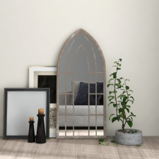 vidaXL Homokszínű vas tükör beltéri használatra 100 x 45 cm bútor