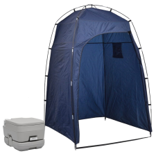 vidaXL hordozható kemping-WC sátorral 10+10 L kemping felszerelés