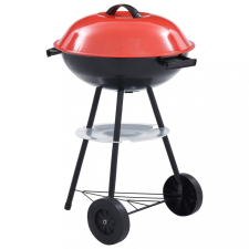 vidaXL Hordozható XXL faszenes gömbgrill kerekekkel 44 cm grillsütő