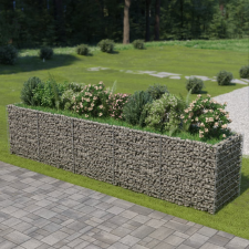 vidaXL Horganyozott acél gabion magaságyás 450 x 90 x 100 cm kerti tárolás