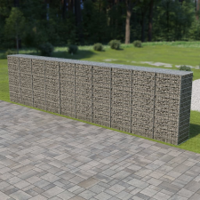 vidaXL horganyzott acél gabion fal 600 x 50 x 150 cm biokészítmény