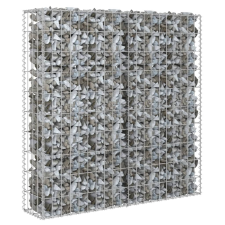 vidaXL horganyzott acél gabion fal felső zárással 80 x 20 x 100 cm (143577) építőanyag