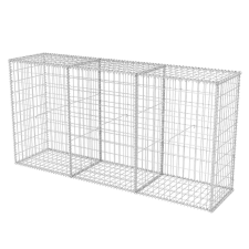 vidaXL horganyzott acél gabion kosár 200 x 50 x 100 cm   (142552) építőanyag