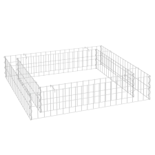 vidaXL horganyzott acél gabion magaságyás 100 x 100 x 20 cm (151311) kerti tárolás