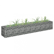 vidaXL Horganyzott acél gabion magaságyás 180 x 30 x 30 cm kerti tárolás