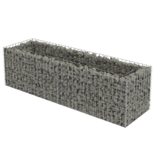 vidaXL horganyzott acél gabion magaságyás 180 x 50 x 50 cm (143559) kerti tárolás