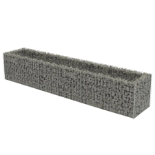 vidaXL horganyzott acél gabion magaságyás 270 x 50 x 50 cm (143563) kerti tárolás