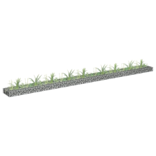 vidaXL Horganyzott acél gabion magaságyás 360 x 30 x 10 cm kerti tárolás