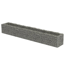 vidaXL horganyzott acél gabion magaságyás 360 x 50 x 50 cm (143561) kerti tárolás