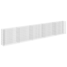 vidaXL horganyzott acél gabion magaságyás 450 x 30 x 90 cm (145647) kerti tárolás