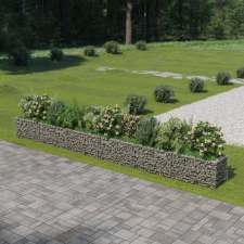 vidaXL Horganyzott acél gabion magaságyás 540 x 50 x 50 cm kerti dekoráció