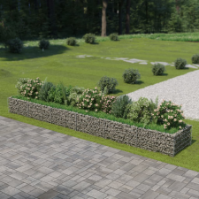 vidaXL Horganyzott acél gabion magaságyás 540 x 90 x 50 cm kerti dekoráció