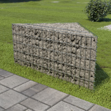 vidaXL horganyzott acél gabion magaságyás 75 x 75 x 50 cm kerti tárolás