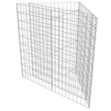 vidaXL horganyzott acél gabion magaságyás 75 x 75 x 50 cm (143602) kerti tárolás