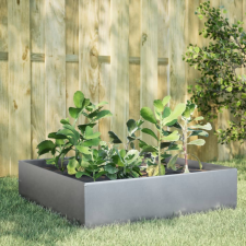 vidaXL horganyzott acél kerti magaságyás 100 x 100 x 25 cm kerti tárolás