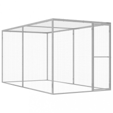 vidaXL Horganyzott acél macskaketrec 3 x 1,5 x 1,5 m szállítóbox, fekhely macskáknak