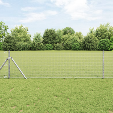 vidaXL Horganyzott Drótháló Kerítés 13 Oszloppal 0.5x100 m Horganyzott Acél építőanyag