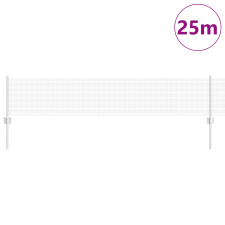 vidaXL Horganyzott Drótkerítés 11 U Oszloppal Ezüst 0.4x25 m Acél (3336344) építőanyag