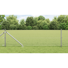 vidaXL Horganyzott Drótkerítés 13 Rögzítő Oszloppal 0.6x100 m építőanyag