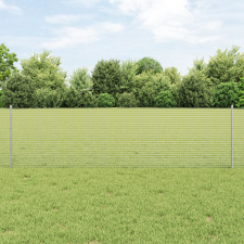 vidaXL Horganyzott Drótkerítés 44 U Oszloppal Ezüst 0.6x100 m Acél építőanyag