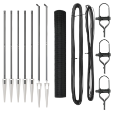 vidaXL Horganyzott Drótkerítés 7 Cövekekkel Szürke 1,2x10 m Acél (3352167) építőanyag