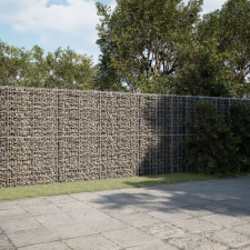 vidaXL Horganyzott vas gabion kosár fedéllel 1150 x 100 x 200 cm kerti tárolás
