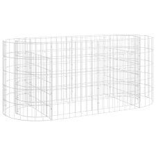 vidaXL horganyzott vas gabion magaságyás 120 x 50 x 50 cm (152024) kerti tárolás