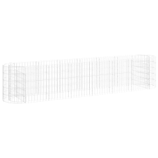 vidaXL horganyzott vas gabion magaságyás 260 x 50 x 50 cm (152026) kerti tárolás
