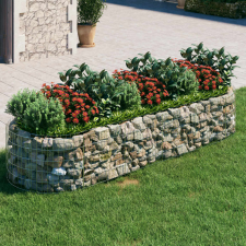 vidaXL horganyzott vas gabion magaságyás 300x100x50 cm kerti dekoráció