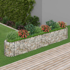 vidaXL horganyzott vas gabion magaságyás 330 x 50 x 50 cm kerti tárolás