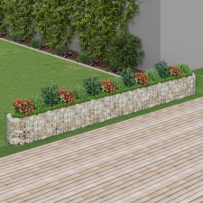 vidaXL horganyzott vas gabion magaságyás 540 x 50 x 50 cm kerti tárolás