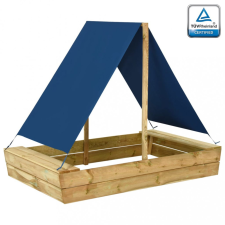vidaXL impregnált fenyőfa homokozó tetővel 160 x 100 x 133 cm homokozó