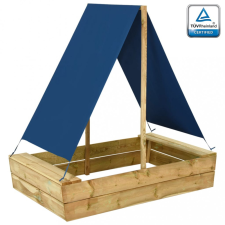vidaXL impregnált fenyőfa homokozó tetővel 80 x 60 x 97,5 cm homokozó