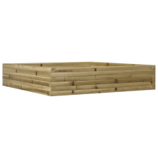 vidaXL impregnált fenyőfa kerti virágláda 110x110x23 cm kerti tárolás