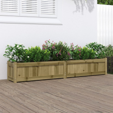 vidaXL impregnált fenyőfa kerti virágláda 180x31x31 cm kerti tárolás