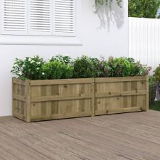 vidaXL impregnált fenyőfa kerti virágláda 180x50x50 cm kerti tárolás