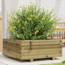 vidaXL impregnált fenyőfa kerti virágláda 60x60x26,5 cm kerti tárolás
