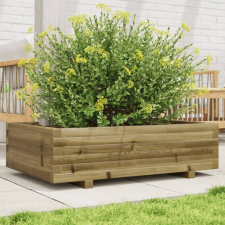 vidaXL impregnált fenyőfa kerti virágláda 90x60x26,5 cm kerti tárolás