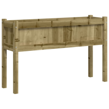 vidaXL impregnált fenyőfa kerti virágláda lábakkal 110 x 31 x 70 cm (837572) kerti tárolás