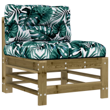 vidaXL impregnált fenyőfa középső kanapé párnákkal (825666) kerti bútor