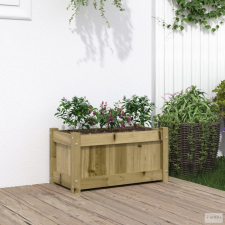 vidaXL Impregnált fenyőfa virágláda 60x31x31 cm kerti tárolás
