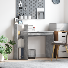 vidaXL Íróasztal Betonhatású szürke Betonhatású laminált, mérnöki fa íróasztal