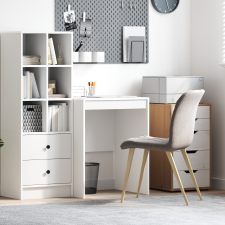 vidaXL íróasztal Fehér Szerelt fa 60 x 50 x 76 cm Tartós Íróasztal íróasztal