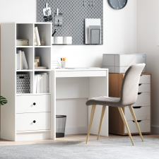 vidaXL Íróasztal Fehér Szerelt fa 70 x 40 x 76 cm Egyszerű Íróasztal íróasztal