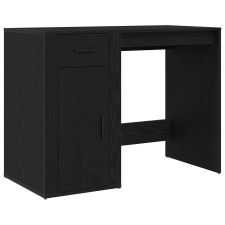 vidaXL Íróasztal Fekete Tölgy 100x49x75 cm Műszaki Fa (862804) íróasztal