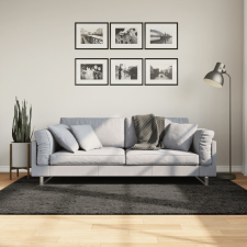 vidaXL Istan antracitszürke hosszú szálú fényes szőnyeg 140 x 200 cm lakástextília